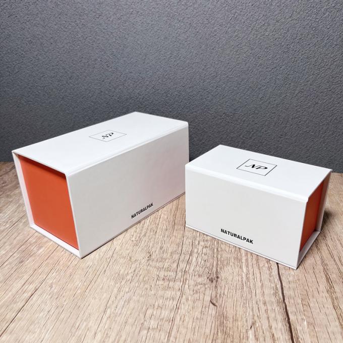Logotipo feito sob encomenda de empacotamento personalizado luxuoso das caixas de presente da caixa de papel do cartão de Matte White Magnetic Collapsible Rigid grande