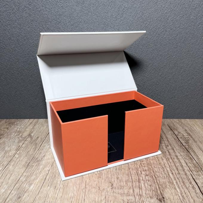 Logotipo feito sob encomenda de empacotamento personalizado luxuoso das caixas de presente da caixa de papel do cartão de Matte White Magnetic Collapsible Rigid grande