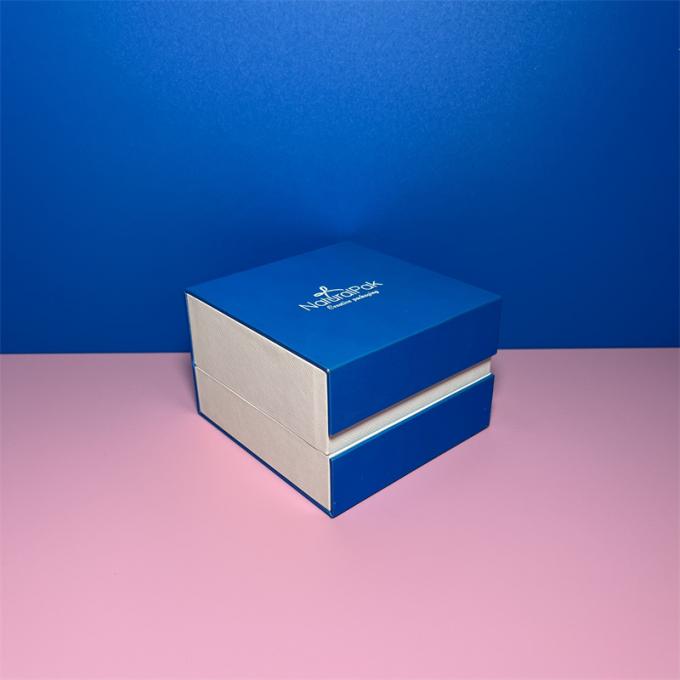 Do relógio feito sob encomenda direto de Logo Blue Color Luxury Plastic da fábrica caixa de empacotamento Ring Earring Pendant Necklace