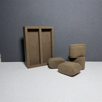 Relógio luxuoso de Microfiber do entalhe da cor 12 do café para indicar o organizador do relógio da joia