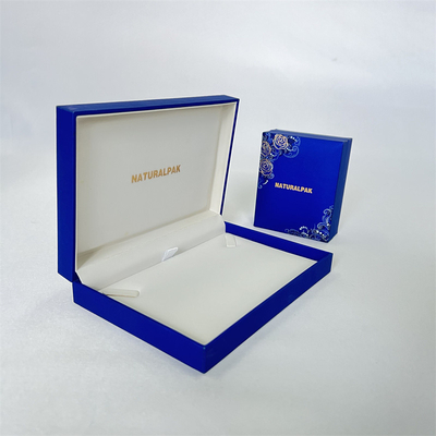 Papel feito sob encomenda com a caixa de empacotamento da joia do logotipo da folha de ouro