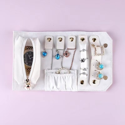 O plutônio Ring Earring Travel Jewelry Organizer rola acima o organizador For Women da colar