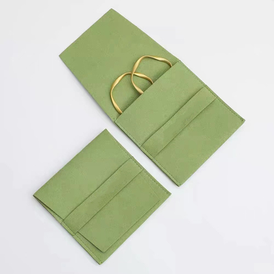 Do envelope feito sob encomenda à moda de veludo da colar saco de empacotamento da joia de Microfiber da camurça