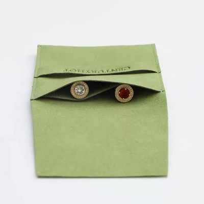 Do envelope feito sob encomenda à moda de veludo da colar saco de empacotamento da joia de Microfiber da camurça