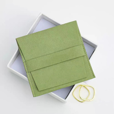 Do envelope feito sob encomenda à moda de veludo da colar saco de empacotamento da joia de Microfiber da camurça