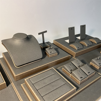 Contador Grey Jewelry Trays Displays Props Ring Necklace Bangle Display Rack da loja