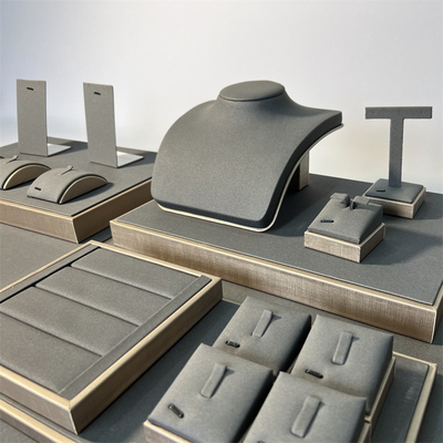 Contador Grey Jewelry Trays Displays Props Ring Necklace Bangle Display Rack da loja