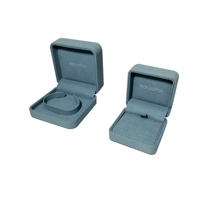 Acoplamento pequeno luxuoso romântico Ring Jewelry Box de veludo das caixas de apresentação de Microfiber
