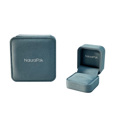 Acoplamento pequeno luxuoso romântico Ring Jewelry Box de veludo das caixas de apresentação de Microfiber