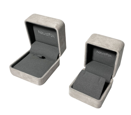 Colar luxuosa de canto redonda por atacado Ring Box Jewelry Packaging Box do bracelete do brinco da guarda-joias de veludo