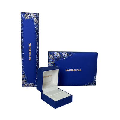 Papel feito sob encomenda com a caixa de empacotamento da joia do logotipo da folha de ouro