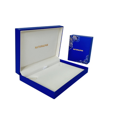 Papel feito sob encomenda com a caixa de empacotamento da joia do logotipo da folha de ouro