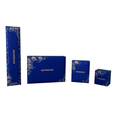 Papel feito sob encomenda com a caixa de empacotamento da joia do logotipo da folha de ouro
