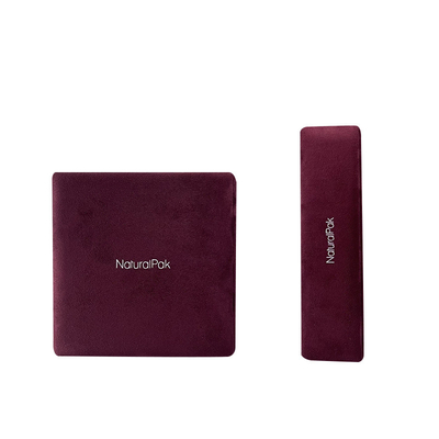 A colar macia coberta plástica de empacotamento Borgonha da pulseira do bracelete do pendente de Microfiber da caixa da joia luxuosa arredondou o canto