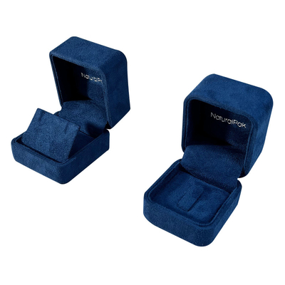 Camurça da parte alta em volta da caixa de empacotamento articulada de canto da joia para o presente do relógio da joia da colar do bracelete da pulseira do brinco do anel