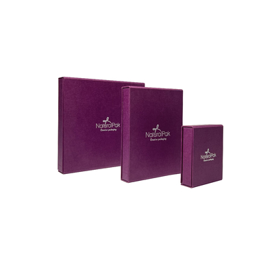 A caixa de relógio de papel do cartão do ímã roxo escuro personalizou a caixa de presente magnética