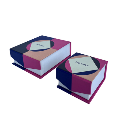 Cartão pequeno Ring Boxes For Girls da guarda-joias magnética geométrica do fechamento do teste padrão