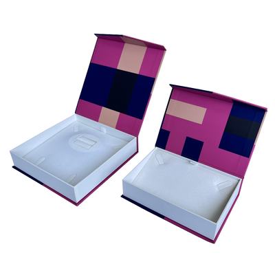 Cartão pequeno Ring Boxes For Girls da guarda-joias magnética geométrica do fechamento do teste padrão