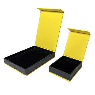 Guarda-joias magnética Ring Box magnético amarelo brilhante do fechamento do ODM do OEM