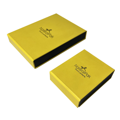 Guarda-joias magnética Ring Box magnético amarelo brilhante do fechamento do ODM do OEM