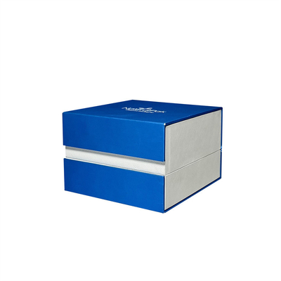 Guarda-joias de empacotamento da caixa de Sapphire Blue Plastic Luxury Watch para colares e brincos