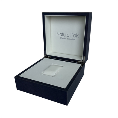 A caixa de empacotamento do relógio de pulso de madeira de creme do plutônio gravou Logo Watch Box For Men