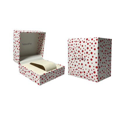 A polca Dot Wrist Watch Packaging Boxes de duas partes tira o empacotamento do presente do cartão