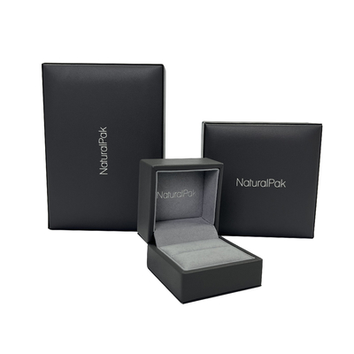 Caixas de empacotamento da joia luxuosa preta do plutônio