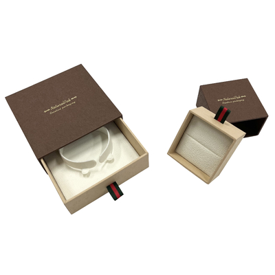 Caixa de empacotamento de Ring Earring Pendant Paper Jewelry do presente com gaveta
