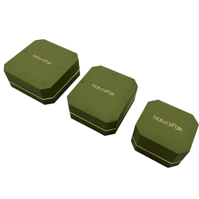 Caixas de empacotamento do relógio de pulso luxuoso da forma do octógono com linha do ouro