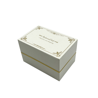 Caixa de Rose Gold Pattern Jewelry Packaging envolvida pelo papel especial branco