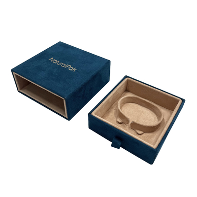 Caixa de embalagem da joia da gaveta da camurça da parte alta para Ring Earring Pendant Bangle Bracelet