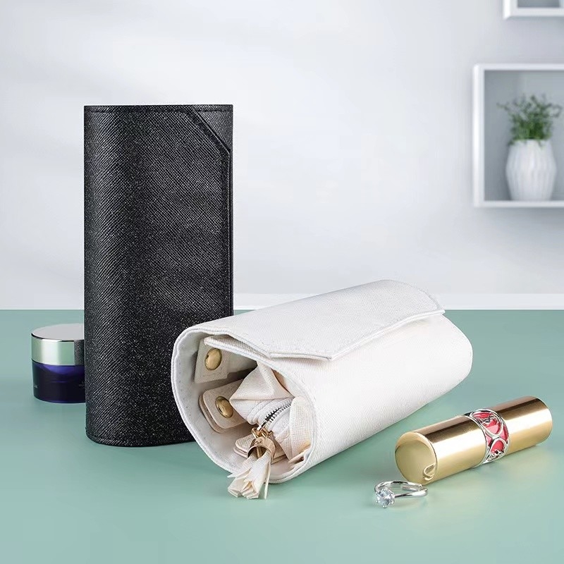 O plutônio Ring Earring Travel Jewelry Organizer rola acima o organizador For Women da colar